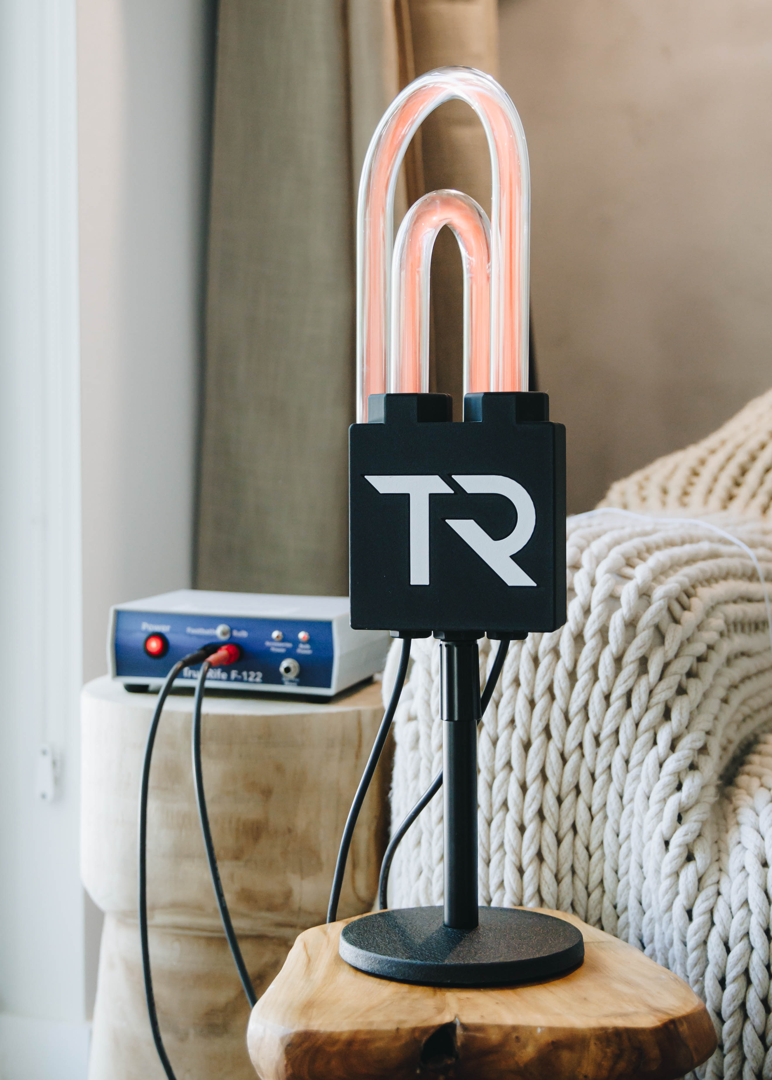 TrueRife SuperNova on desktop stand connected to the F-122 Generator